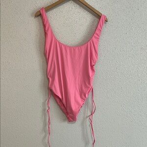 Pink Woman’s One Piece Swimsuit